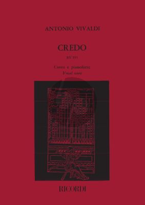 Vivaldi Credo RV 591 SATB-2 Vi.-Va.-Bc Vocal Score (G.F. Malipiero)