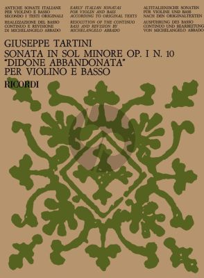 Tartini Sonata G-minor Op. 1 No. 10 'Didone Abbandonata' for Violin and Piano (edited by Michelangelo Abbado)