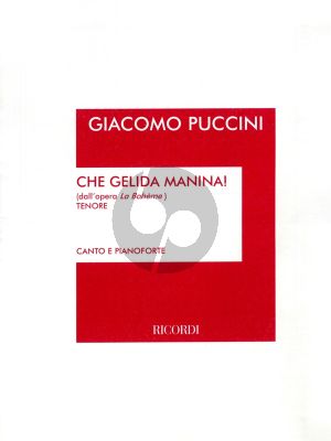 Puccini Che Gelida Manina Tenor (La Boheme)