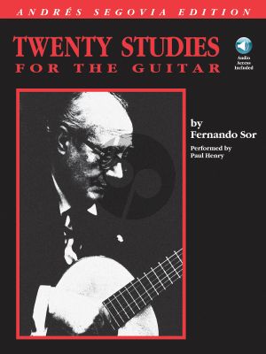Sor 20 Studies for Guitar (edited and selected by Andres Segovia) (Book with Audio online)