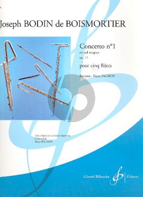 Boismortier  6 Concerts Op.15 No.1 C-major for 5 Flutes (Paubon)