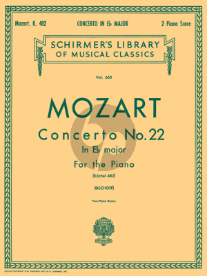 Concerto No.22 E-flat Major KV 482 Reduction 2 Pianos Edited by E Bischoff