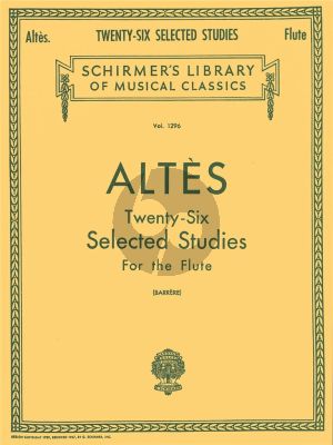 Altes 26 Selected Studies for Flute (Edited by George Barrere)