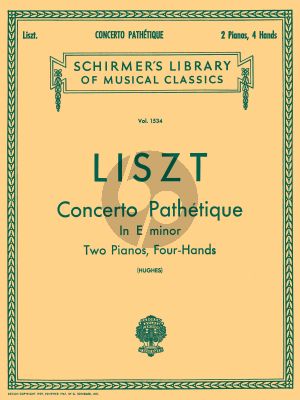 Liszt Concerto Pathetique e-minor (1865) Piano and Orchestra (reduction for 2 pianos)