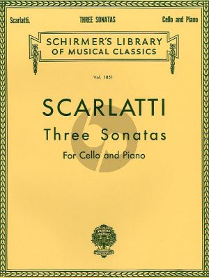 Scarlatti 3 Sonatas for Violoncello-Piano (edited by Analee Bacon)