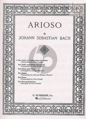 Arioso Violin (or Violoncello) and Piano