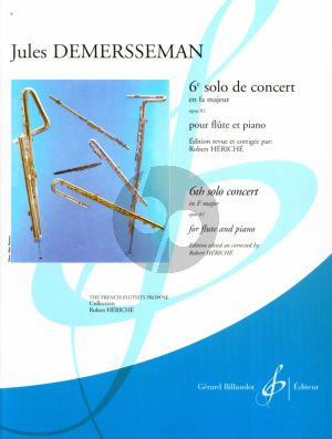 Demersseman Solo de Concert No.6 Fa-majeur Op.82 pour Flute et Piano (Heriche)
