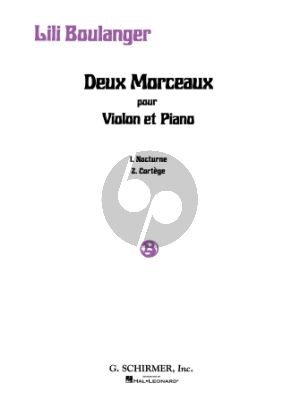 Boulanger 2 Morceaux - Nocturne and Cortege Violin and Piano
