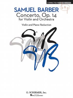 Concerto Op.14 Violin and Orchestra Edition for Violin and Piano