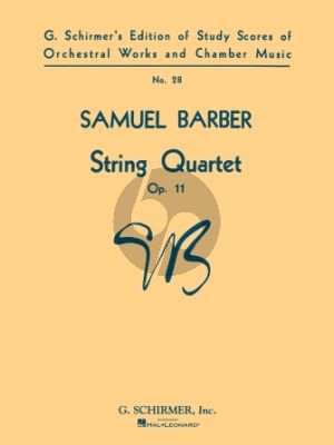 Barber String Quartet Op.11 Studyscore