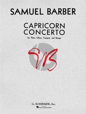 Barber Capricorn Concerto Flute-Oboe-2 Trumpets and Strings (Study Score)