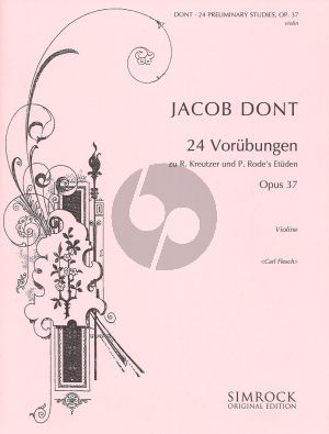 Dont Vorubungen zu Kreutzer und Rode Op.37 Violine (edited by Carl Flesch)