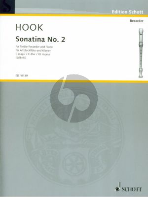 Hook Sonatina No.2 C-major for Treble Recorder and Piano (Arranged and Edited by Robert Salkeld)