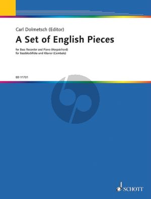 Set of English Pieces for Bass Recorder and Piano (edited by Carl F. Dolmetsch)