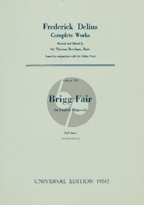 Delius Brigg Fair for Orchestra Full Score (An English Rhapsody)