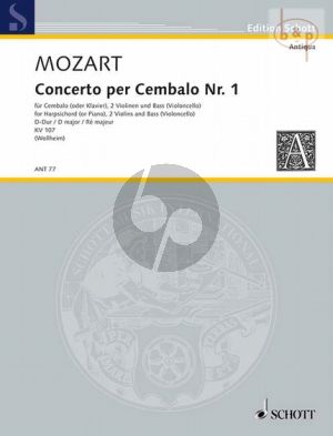 Konzert D-dur KV 107 No.1 (nach Klaviersonaten J.Chr.Bach) (Cembalo- 2 Vi-Bass[Vc.])