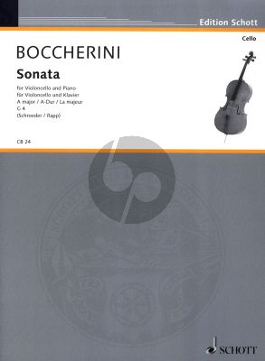 Boccherini Sonate A dur G4 fur Violoncello-Klavier (Herausgegeben von Carl Schroeder und Eugen Rapp)