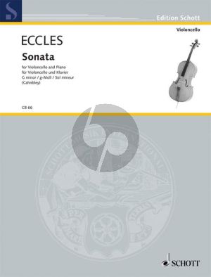 Eccles Sonate g-moll Violoncello und Klavier (Ernst Cahnbley)