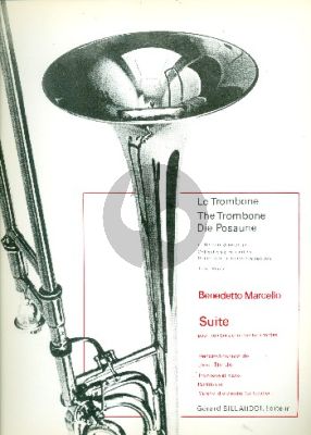 Marcello Suite Trombone-Orchestre Edition Trombone Tenor-Piano Thilde/Douay