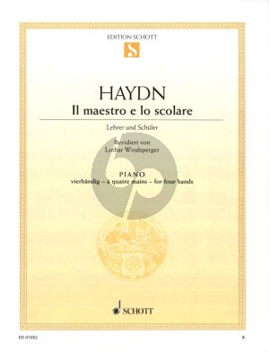 Haydn Il Maestro e lo Scolare Hob. XVIIa:1 Klavier zu 4 Hd (Lothar Windsperger)