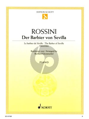 Rossini Der Barbier von Sevilla Ouverure fur Klavier (bearbeitet von Richard Kleinmichel)