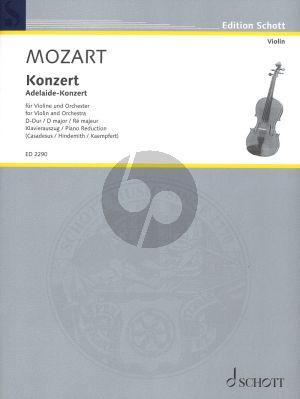 Mozart Konzert D-dur (Adelaide-Konzert) KV Anh.294a (Casadesus) (Kadenzen von Paul Hindemith und Max Kaempfert)