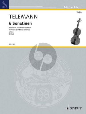 Telemann 6 Sonatinen Violine und Bc (Vc.ad lib.) (Wolfgang Birtel) (Neuausgabe Urtext)