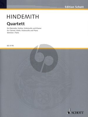 Hindemith Quartett (1938) Klarinette, Violine, Violoncello und Klavier Partitur und Stimmen
