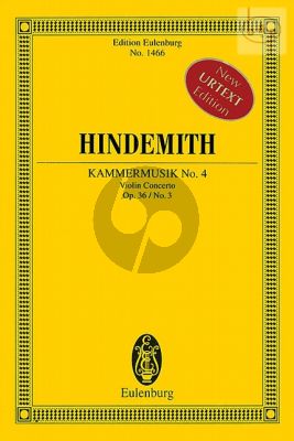 Kammermusik No.4 Violin Concerto Op.36 No.3