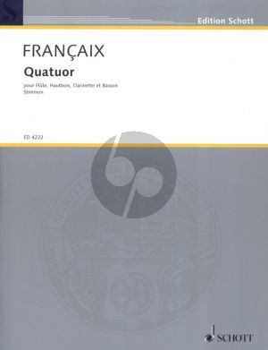 Francaix Quatuor (1933) Flote-Oboe-Klarinette in Bb-Fagott Stimmen