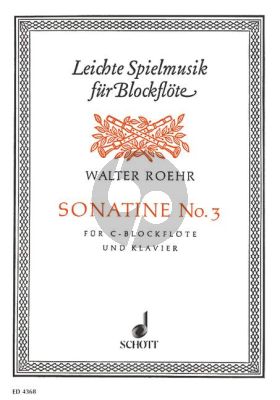 Roehr Sonatine No.3 F-major Descant Recorder (Violin)-Piano