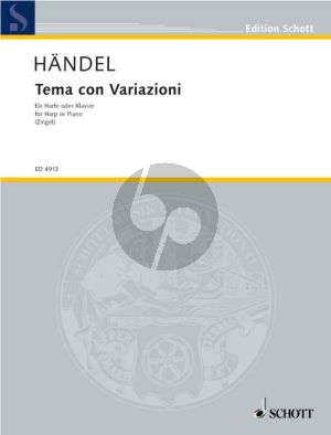 Handel Thema con Variazioni Harfe oder Klavier (Zingel)