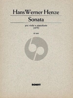 Henze Sonate in one mouvement for Viola and Piano (1979)