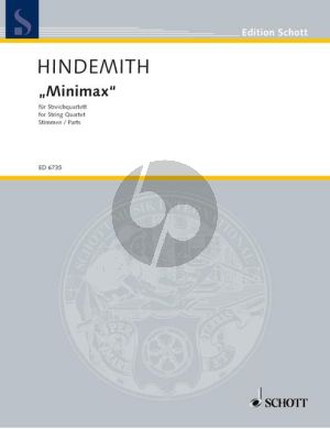 Hindemith Minimax (1923) fur 2 Violinen-Viola.-Violoncello Stimmen (Repertorium für Militärorchester)
