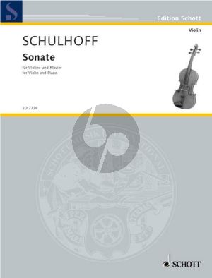 Schulhoff Sonate WV 91 Violine und Klavier