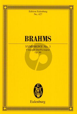 Brahms Symphony No.3 F-major Op.90 for Orchestra Study Score (edited by Richard Clarke)
