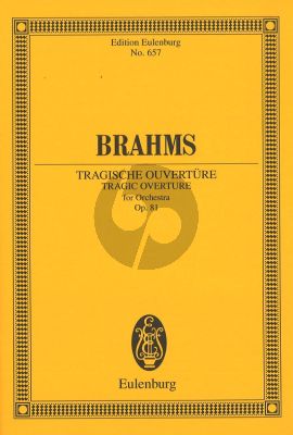 Brahms Tragische Ouverture Op.81 Taschenpartitur