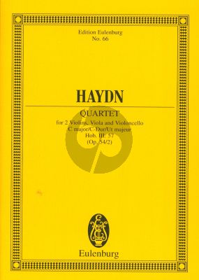 Haydn Streichquartett C-Dur Op.54 No.2 Hob.III: 57 Taschenpartitur
