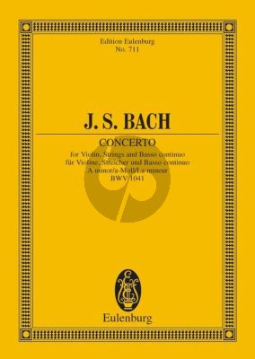 Konzert a-moll BWV 1041 Violine-Streicher-Bc Studienpartitur