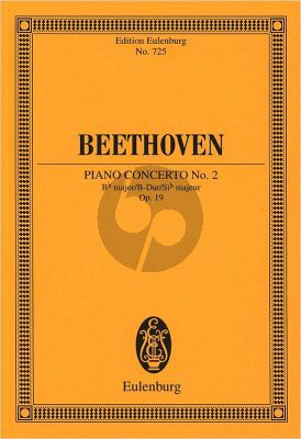 Beethoven Concerto No.2 Op.19 B-flat major Piano-Orchestra Study Score