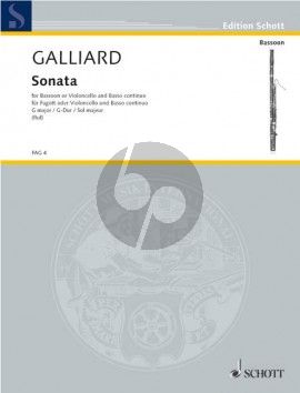 Galliard Sonate G-dur Fagott und Bc (Hugo Ruf)