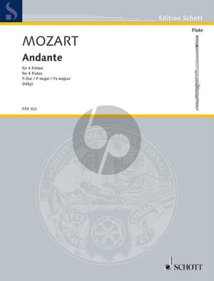 Mozart Andante F-major KV 616 "Ein Stuck fur eine Walze in eine kleine Orgel" 4 Flutes (Score/Parts) (arr. Stefan Hiby)