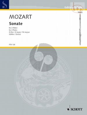 Sonata D-major KV 300H[374D/ 189A] 2 Flutes (Playing Score)