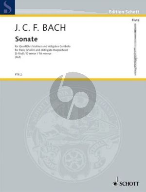 J.C.F. Bach Sonata d-minor (BRB B15) Flute[Vi.]-obl. Cembalo (edited by Hugo Ruf) (Grade 3)