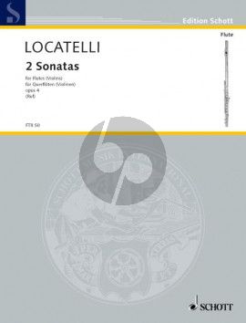 Locatelli Sonatas Op. 4 No. 4 - 5 2 Flutes or Violins (Playing Score) (edited by Hugo Ruf)