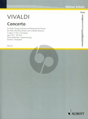 Vivaldi Concerto F-major Op.10 No.1 (PV 261 /RV 433) (La Tempesta di Mare) for Flute-Strings and Bc Edition for Flute and Piano (edited by Fortner/Kolneder)