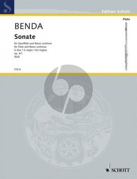 Benda Sonate G-dur Op. 3 No. 1 Flöte und obligates Cembalo (Hugo Ruf)