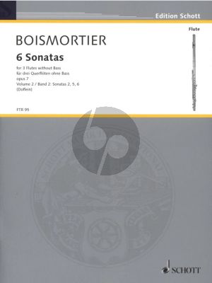 Boismortier  6 Sonaten Op.7 Vol.2 (No.2 - 5 - 6) fur 3 Floten [Violinen/Oboes] Spielpartitur (edited by Erich Doflein)