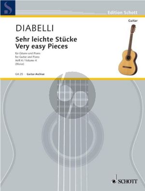 Diabelli Sehr Leichte Stucke Vol.4 Gitarre und Klavier (arr. Georg Meier)