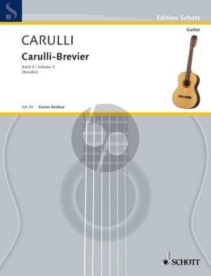 Carulli Brevier Vol.3 Ausgewählte Werke für Gitarre erweitertes Lagenspiel